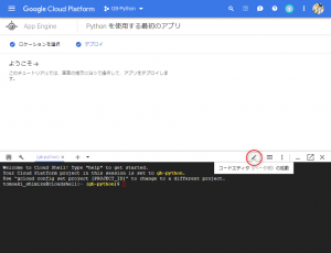 コードエディタの有効化