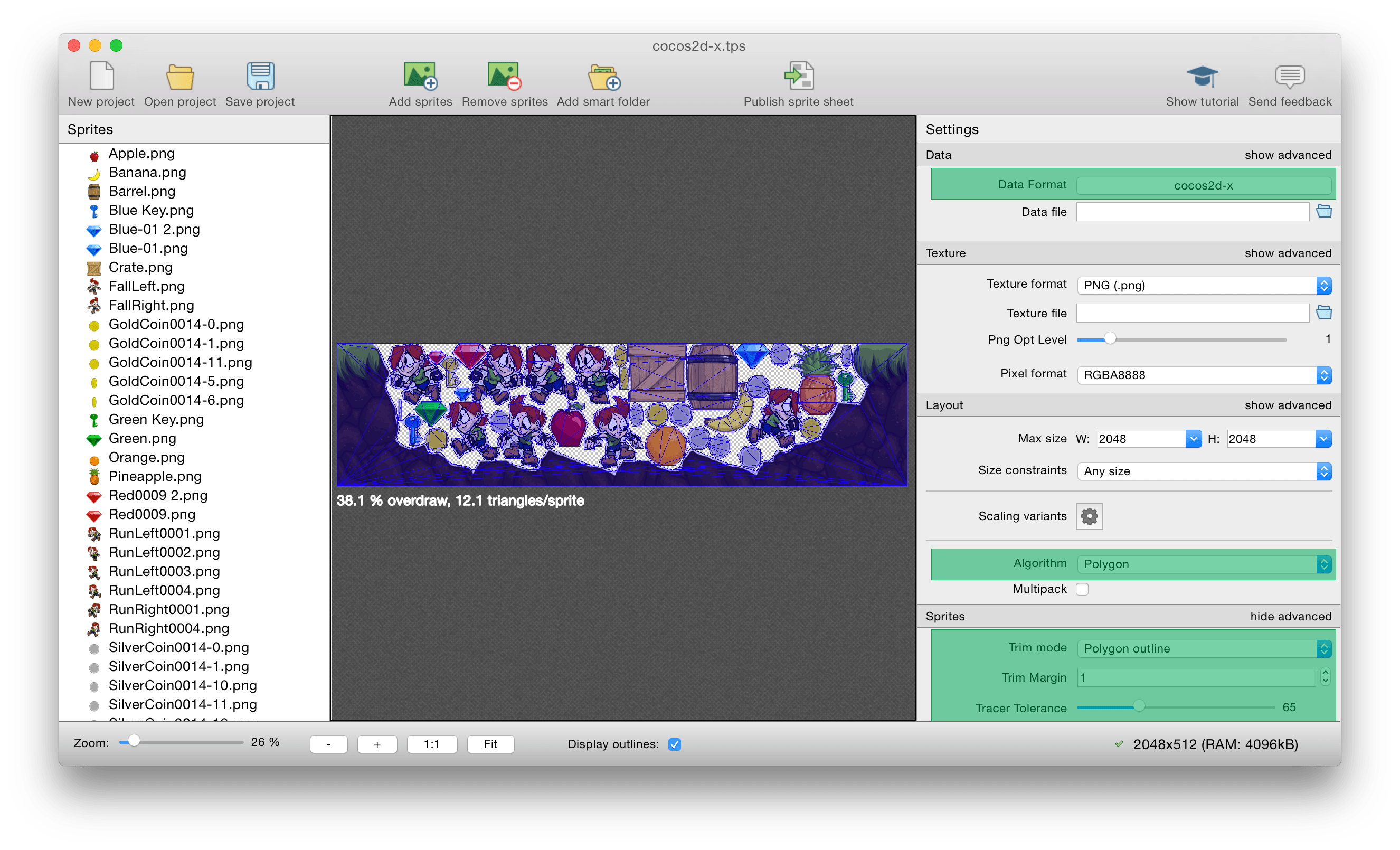 ポリゴントリミングが可能なtexture Packer 東京都渋谷区のシステム開発 アプリ開発とサーバー構築保守運用会社